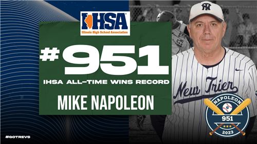 Coach Mike Napoleon has broken the all-time wins record in IHSA Baseball history! 